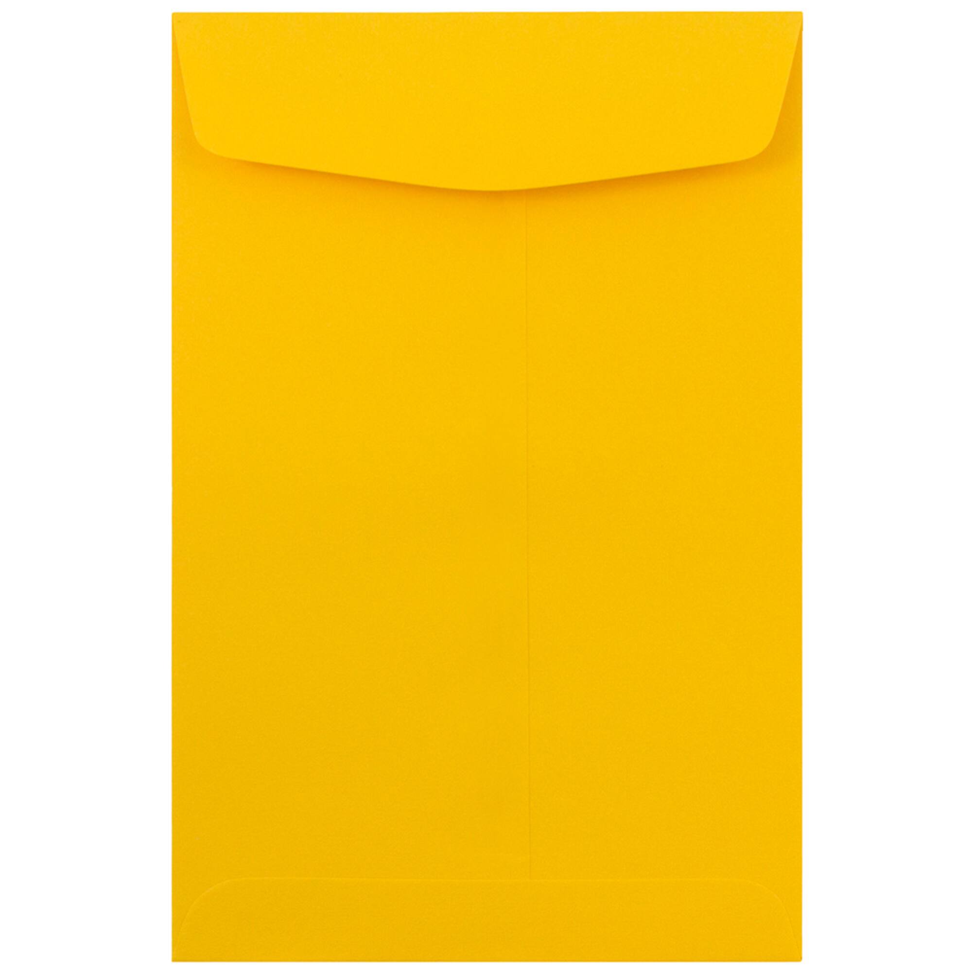 JAM Paper 6" x 9" Sunflower Yellow Open End Catalog Premium Envelopes